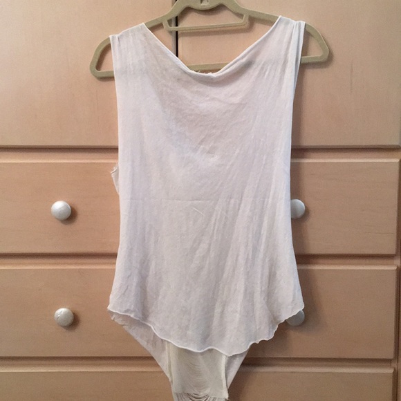 White Fringe Boho Top - Picture 2 of 3